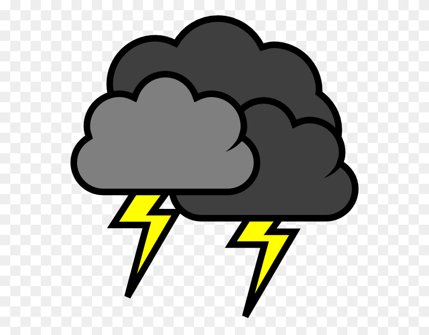 564x596 Lightening Clouds Clip Art - Thunderstorm Clipart