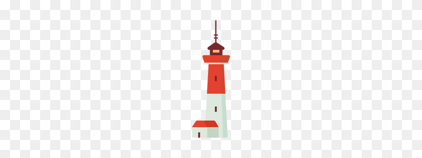 256x256 Lighthouse And Waves Landscape Illustration - Lighthouse Clipart PNG