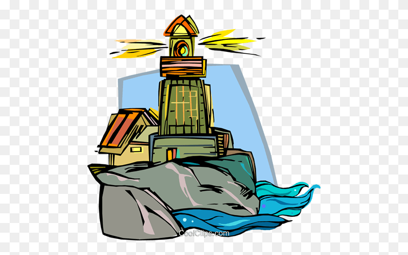 480x466 Lighthouse, Beacon Royalty Free Vector Clip Art Illustration - Lighthouse Clipart Free