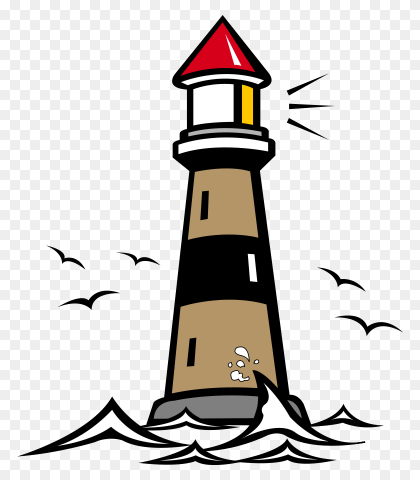772x900 Lighthouse Clip Art With Light Shining - Awake Clipart