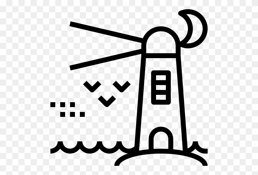 512x512 Lighthouse Icon - Lighthouse Clipart Black And White