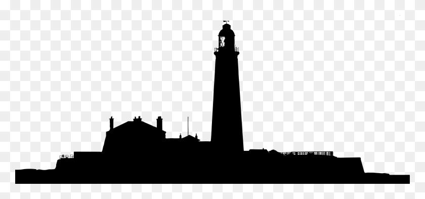 2282x976 Lighthouse Landscape Silhouette Icons Png - Lighthouse PNG