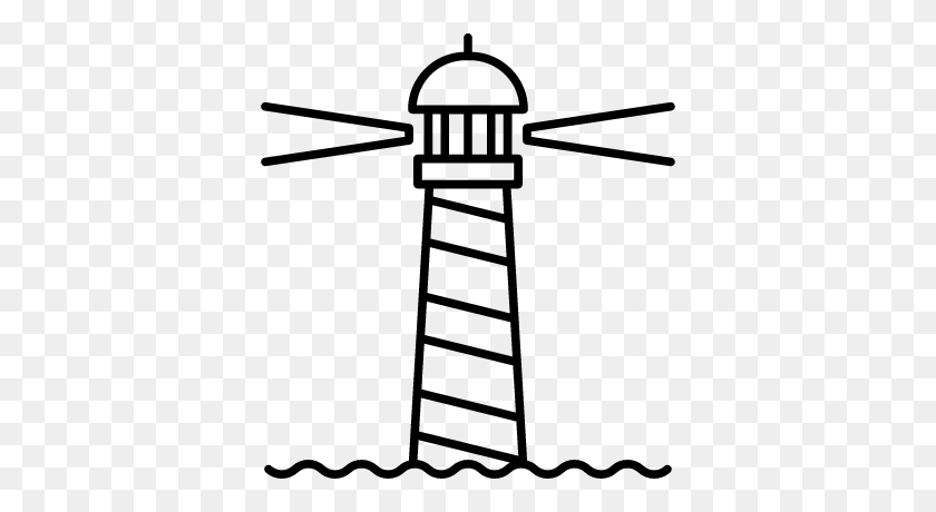 400x400 Lighthouse On Free Vectors, Logos, Icons And Photos Downloads - Lighthouse Black And White Clipart