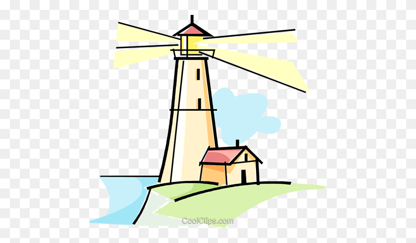 480x430 Lighthouse Royalty Free Vector Clip Art Illustration - Wind Turbine Clipart