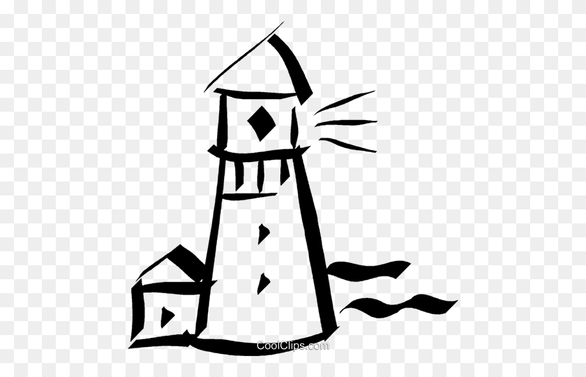 474x480 Lighthouse Royalty Free Vector Clip Art Illustration - Lighthouse Black And White Clipart