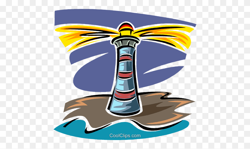 480x441 Lighthouse Royalty Free Vector Clip Art Illustration - Lighthouse Clipart