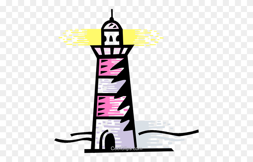 480x479 Lighthouses Royalty Free Vector Clip Art Illustration - Lighthouse Clipart Free