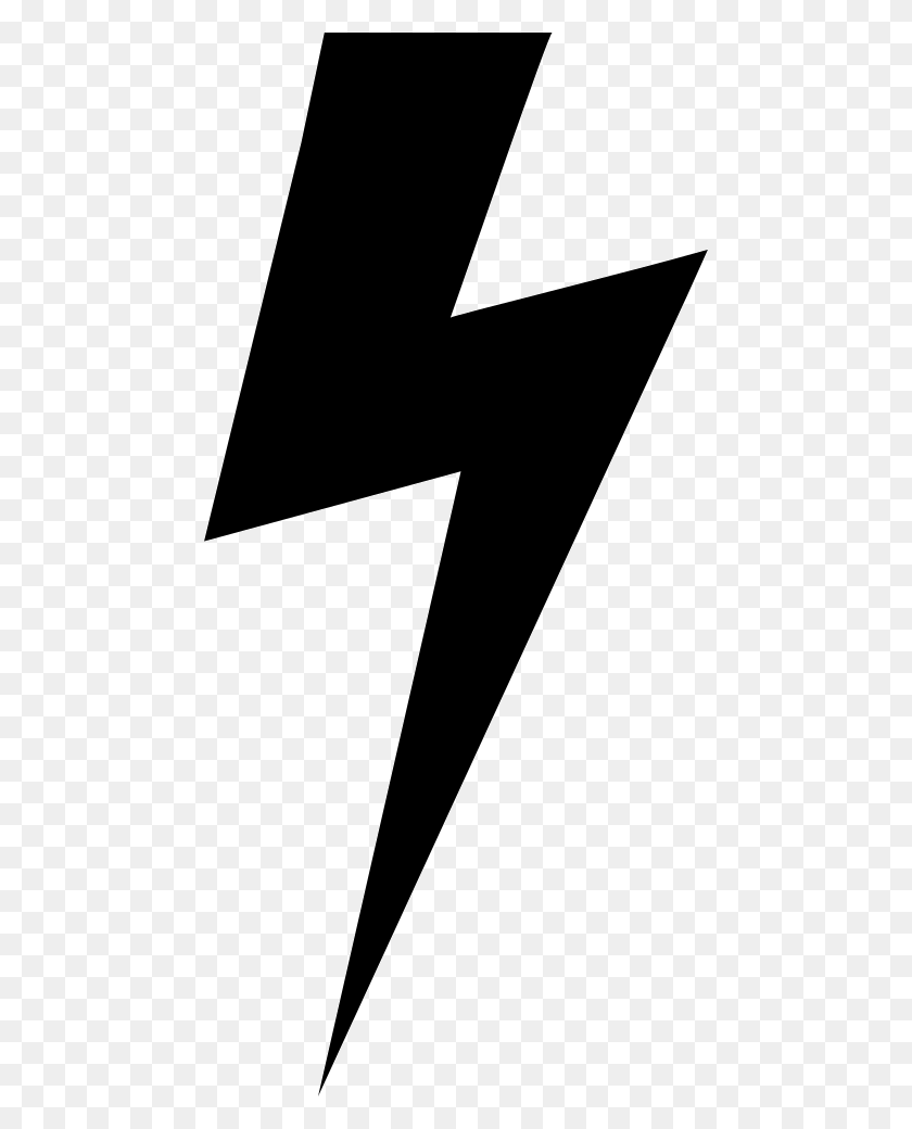 464x980 Lightning Bolt Black Shape Comments - Lightning Bolt Clipart Transparent