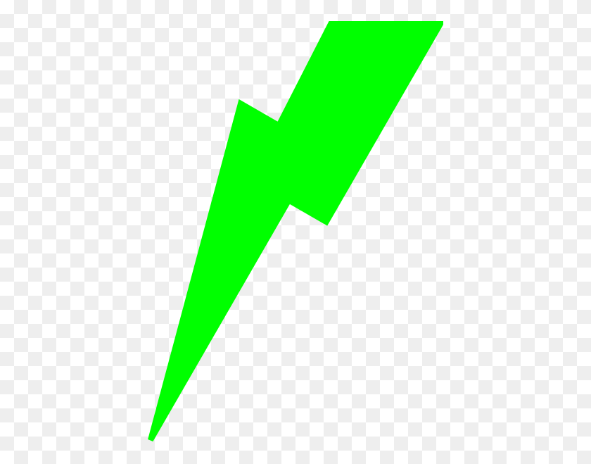 420x599 Lightning Bolt Green Lighting Bolt Clip Ar - Lightning Bolt Clipart En Blanco Y Negro