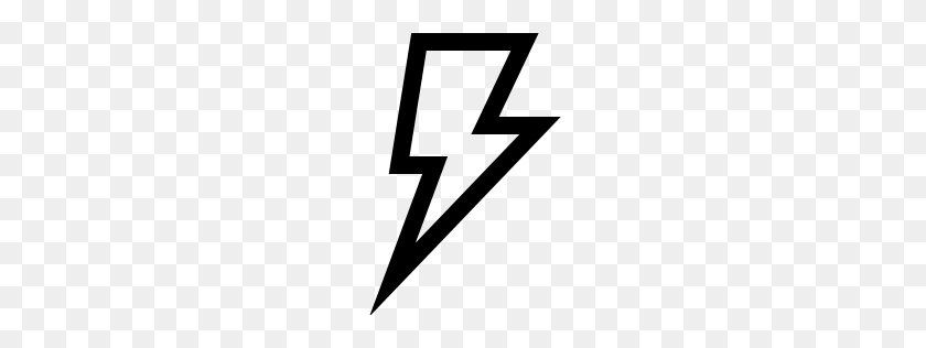 256x256 Lightning Bolt Icon Outline - Lighting Bolt Clip Art