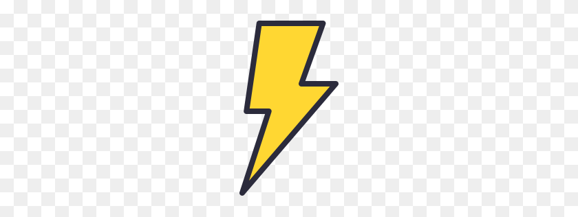 256x256 Lightning Bolt Icon Outline Filled - PNG Lightning Bolt