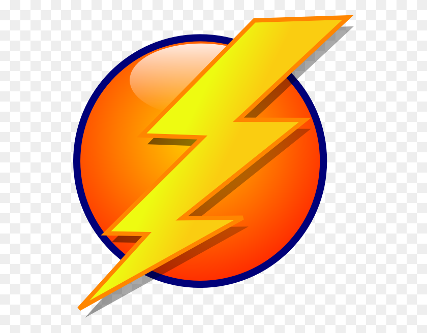 552x596 Lightning Bolt Logo De Dibujos Animados Lightning Bolt Clipart Company - Retro Tv Clipart