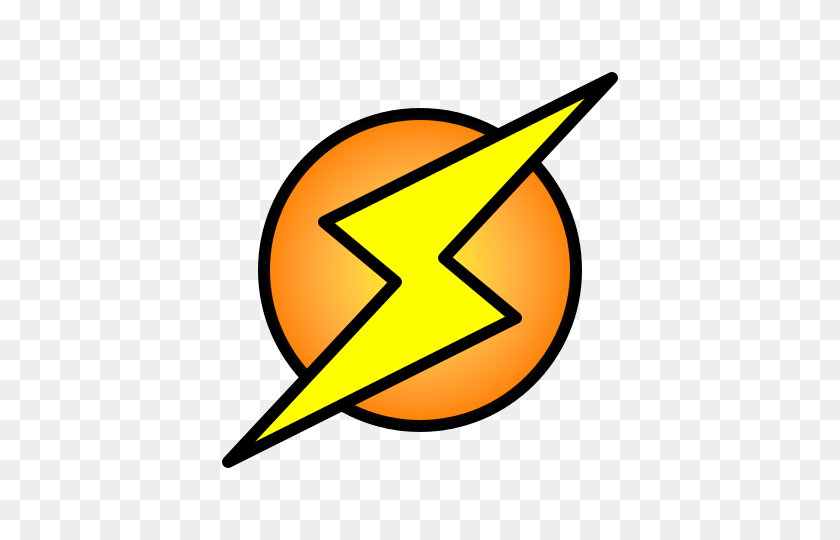 480x480 Lightning Bolt On Circle - Lightning Bolt Clipart Transparent