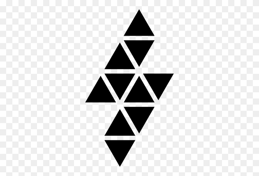 512x512 Rayo Forma Poligonal De Pequeños Triángulos - Rayo Png
