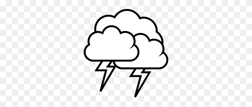 282x298 Lightning Clipart Storm Cloud - Medal Clipart Black And White