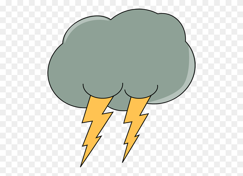 512x550 Lightning Clipart Storm Cloud - Thunder Cloud Clipart