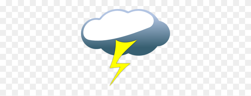 298x261 Lightning Cloud Clip Art - Thunder Cloud Clipart