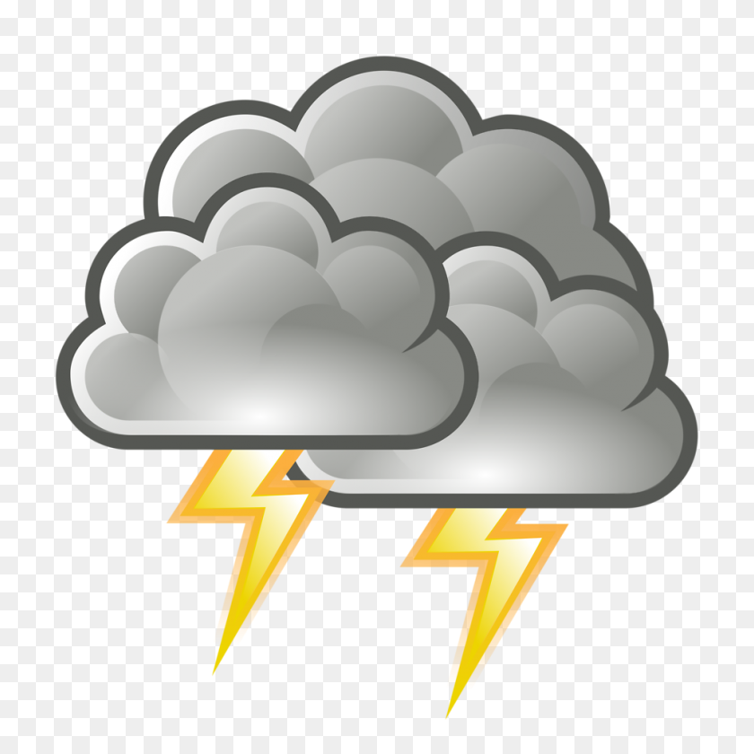 958x958 Lightning Cloud Clipart With No Background Collection - Lightning Transparent PNG