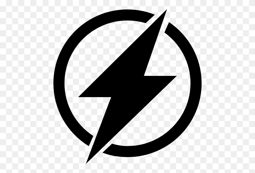 512x512 Lightning In A Circle - Lightning Icon PNG