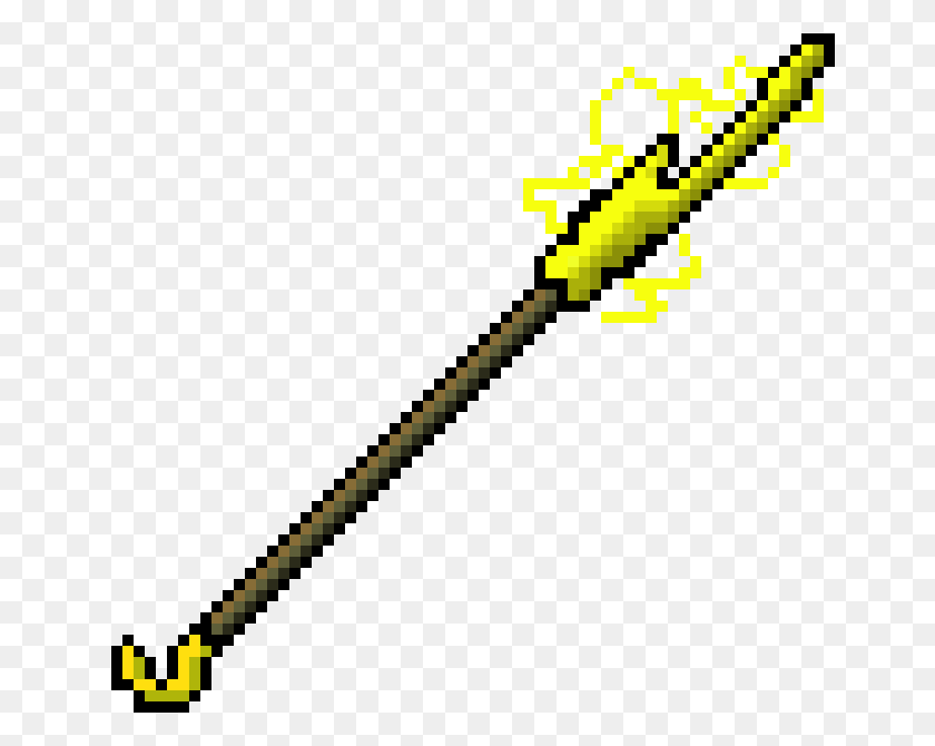 660x610 Lightning Spear Pixel Art Maker - Yellow Lightning PNG