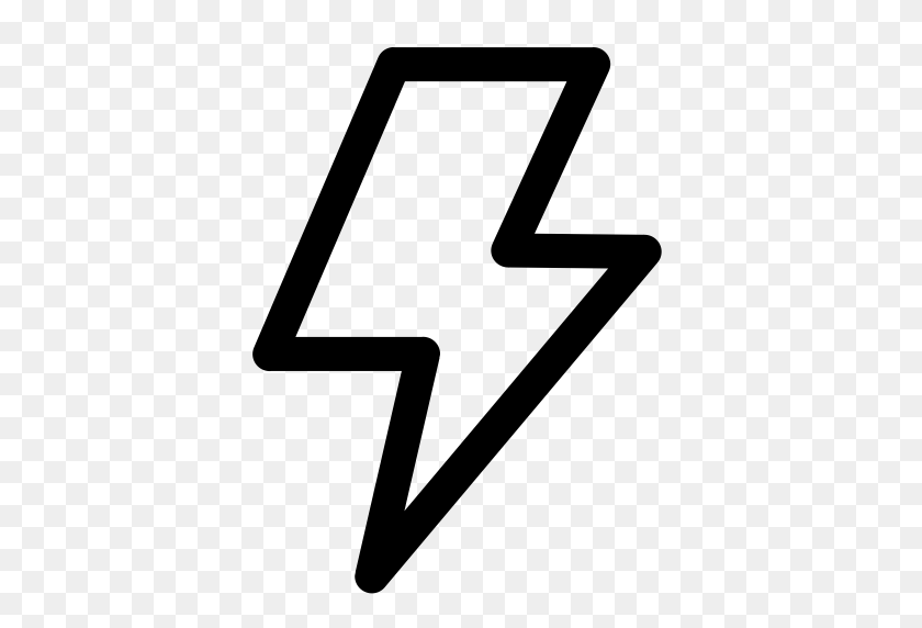 512x512 Lightning, Storm, Thunderstorm Icon With Png And Vector Format - Black Lightning PNG