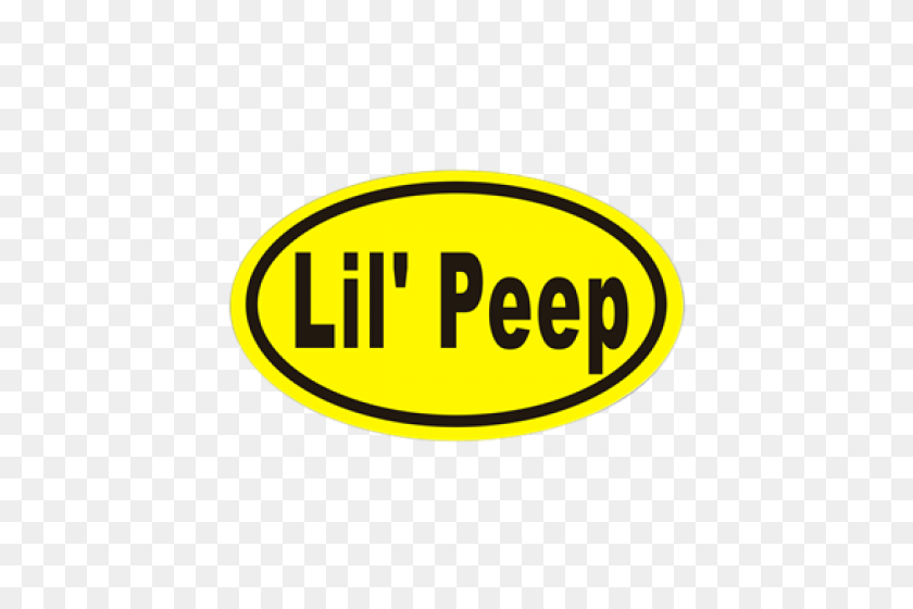 500x500 Pegatina Ovalada De Lil Peep - Lil Peep Png