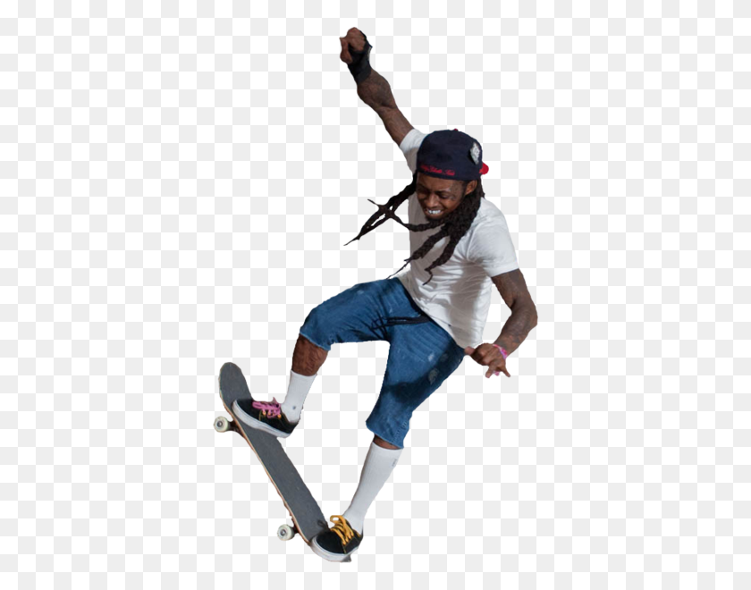 364x600 Lil Wayne Skateboarding - Lil Wayne PNG