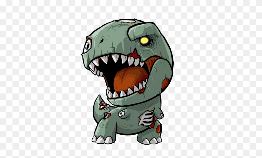 357x447 Lil Zombie Rex - Клипарт С Черепом Динозавра