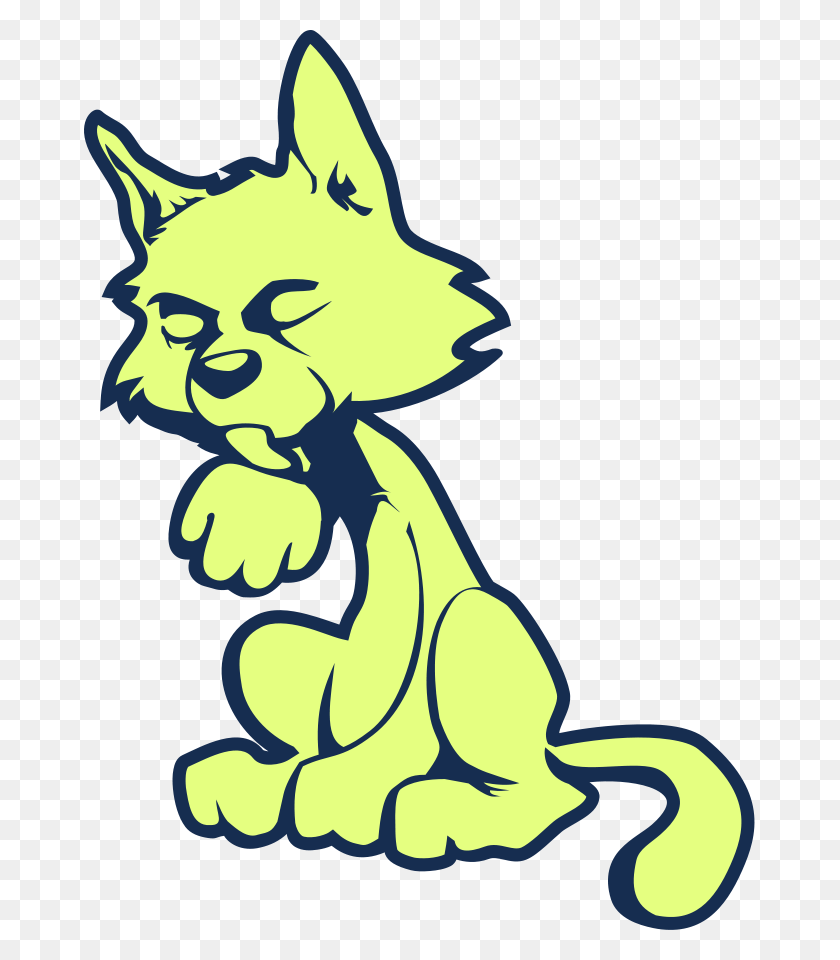 671x900 Lime Cat Png Clip Arts For Web - Cat PNG Clipart