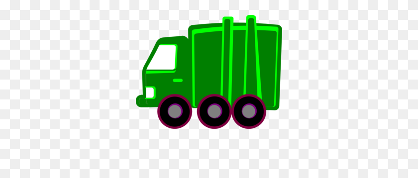 294x298 Lime Green Garbage Truck Clip Art - Garbage Man Clipart