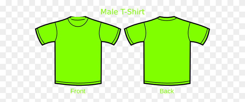 600x291 Lime Green Tshirt Clip Art - Short Sleeve Shirt Clipart