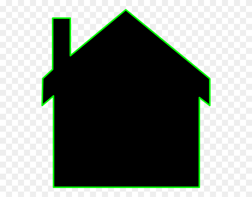 564x598 Lime House Outline Clip Art - Outline Of House Clipart