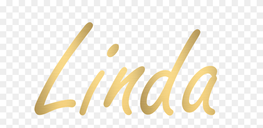 734x350 Линда Подпись Золото - Золотая Краска Png