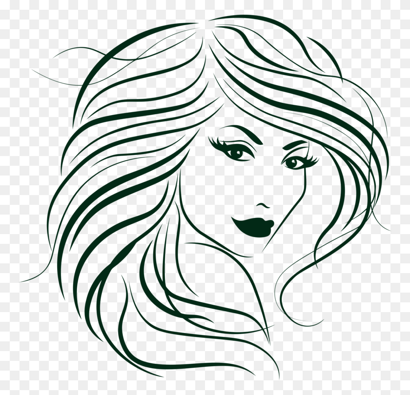 764x750 Line Art Drawing Coloring Book Woman Painting - Girl Painting Clipart