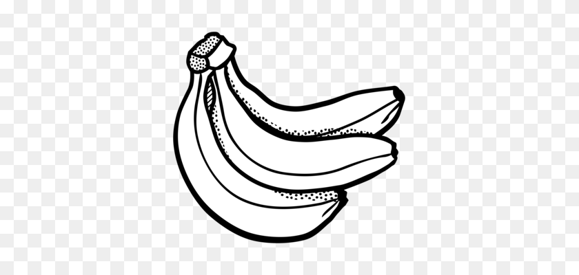 351x340 Line Art Drawing Fruit Black And White Banana - Bread Clipart Black And White