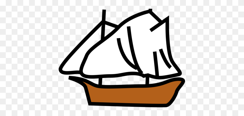 435x340 Line Art Drawing Ship Of The Line Sailboat - Sinking Ship Clipart