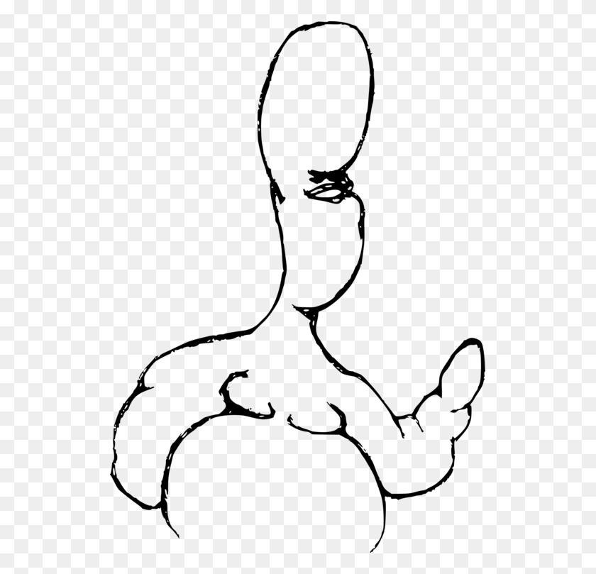 529x749 Line Art Drawing Thumb Cartoon - Glad Clipart Black And White