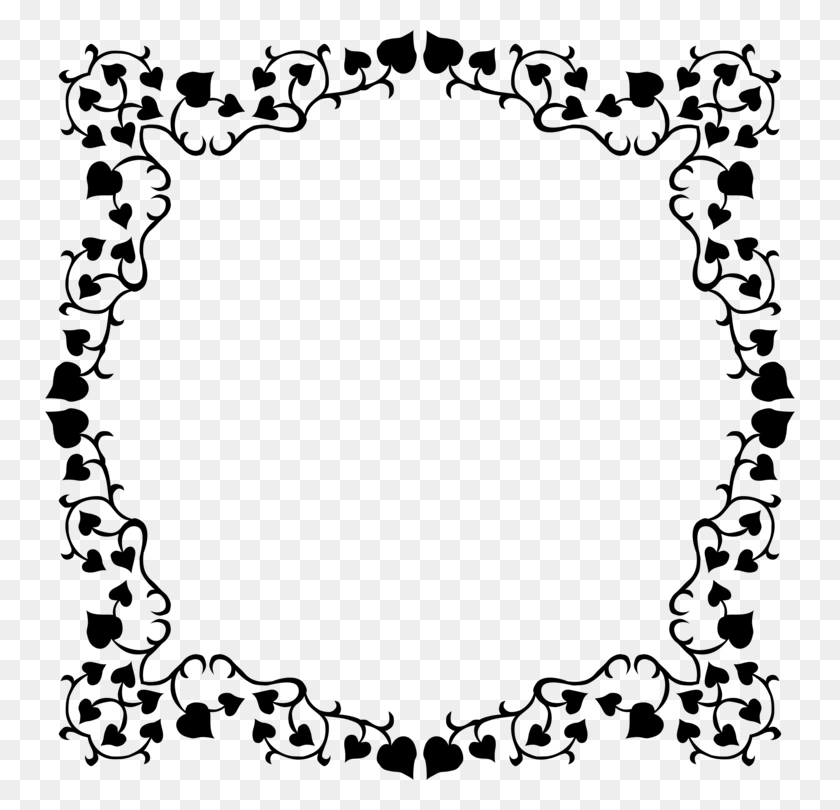 750x750 Line Art Motif Crochet Doilies - Raft Clipart Black And White
