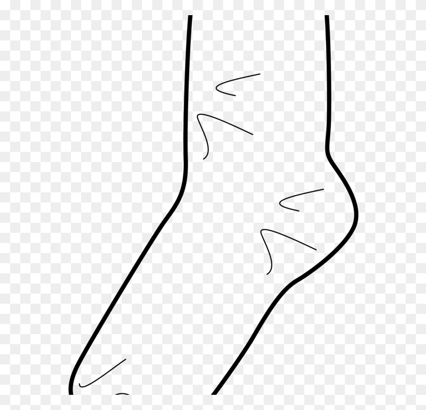 585x750 Line Art Thumb Sock Drawing - Socks Clipart Black And White