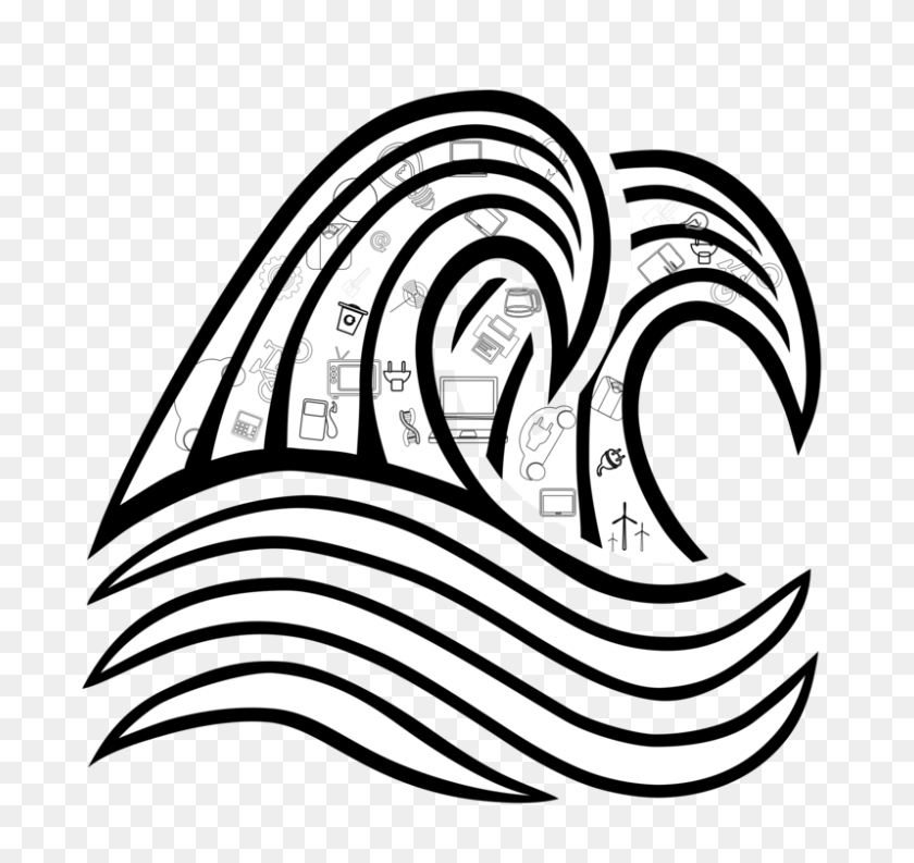 798x750 Line Art Wind Wave Drawing Breaking Wave - Wave Clipart