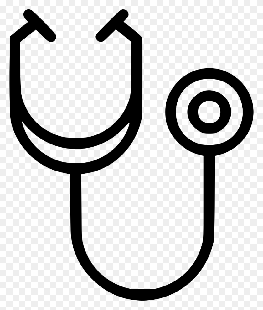 822x980 Line Clipart Health Care Stethoscope Physician Png - Health Clipart