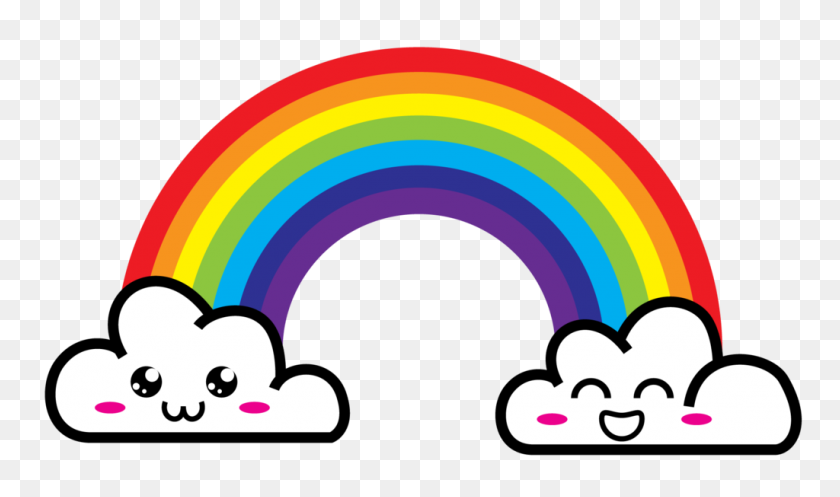 1024x574 Line Clipart Rainbow Dash Cloud Cartoon Rainbow With Clouds Png - Cloud PNG Cartoon