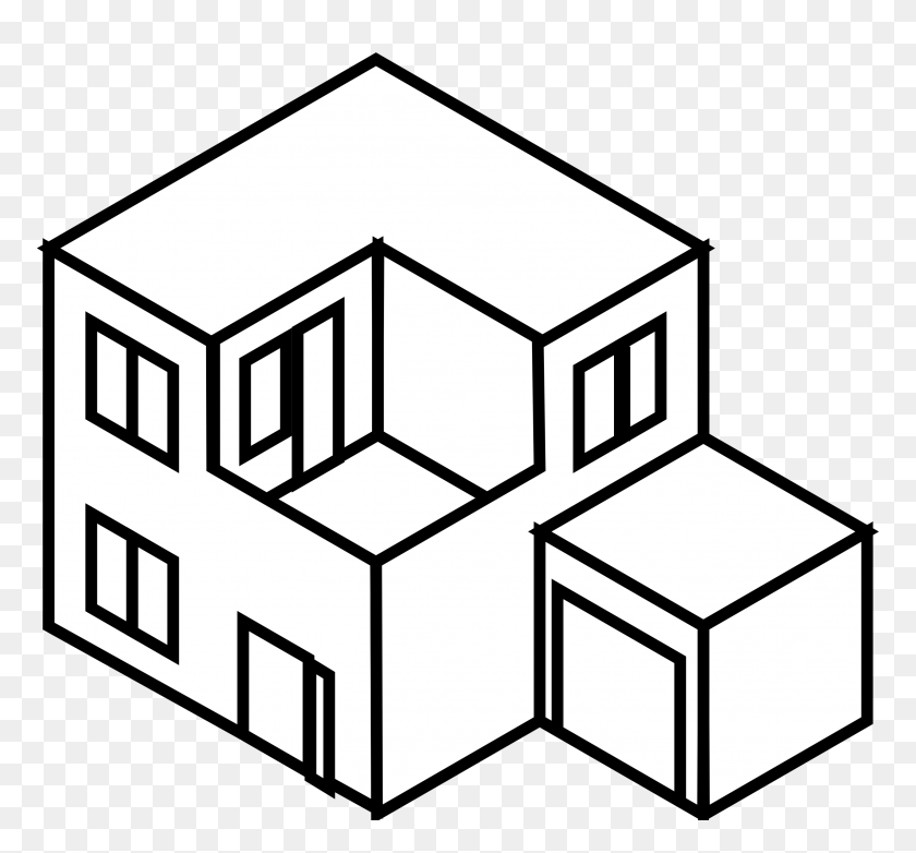 2555x2367 Line Drawing House Clipart Best, Line Drawing House - Town Clipart Black And White