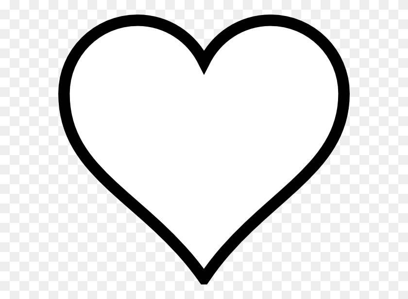 600x557 Линия Сердца Клипарты - Сердцебиение Клипарт Черно-Белое