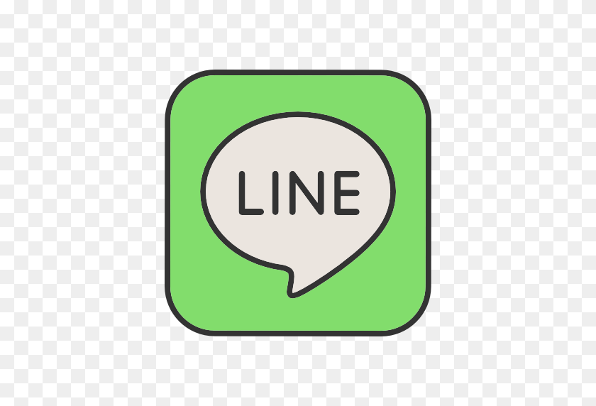 512x512 Line Icon Free Of Social Media Logos Ii Filled Line - Line Logo PNG