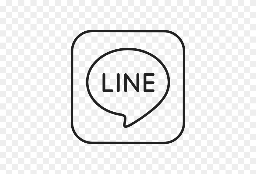 512x512 Line Icon Free Of Social Media Logos Ii Linear Black - Line PNG