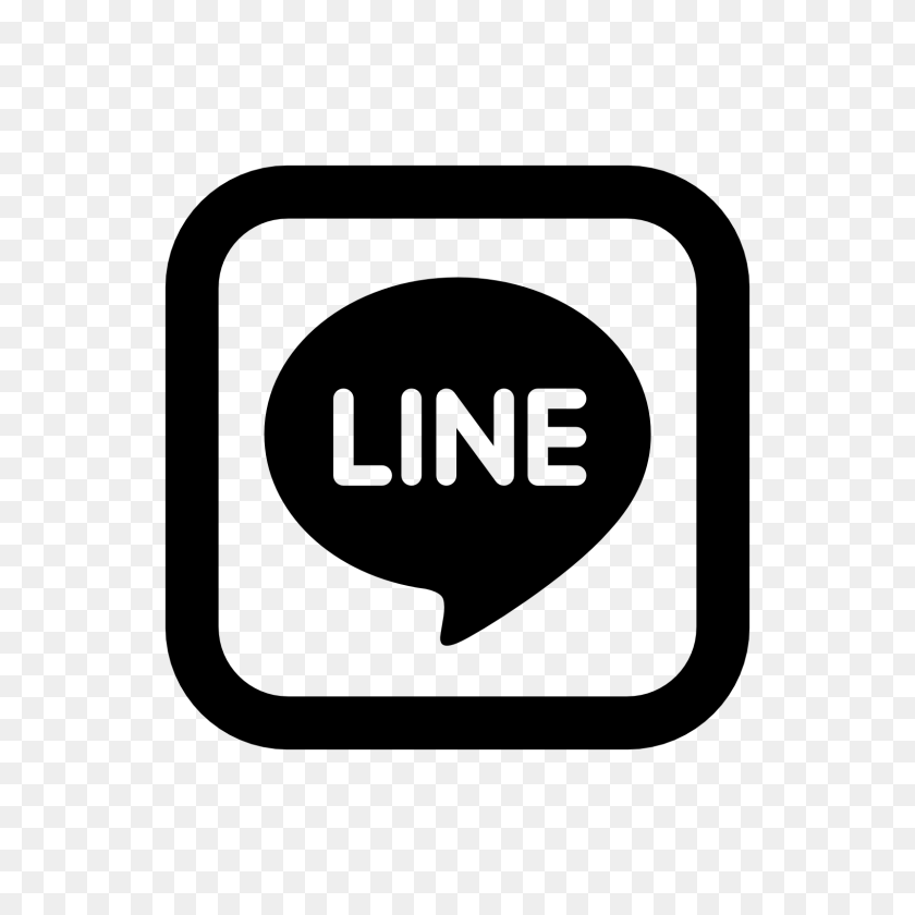 1600x1600 Логотип Line Messenger Png - Белая Линия Png