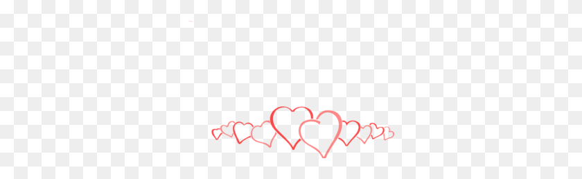 298x198 Line Of Hearts Clipart - Fancy Lines Clipart