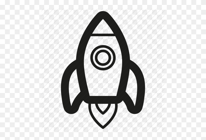512x512 Línea, Cohete, Nave, Espacio, Inicio, Arriba Icono - Rocketship Png