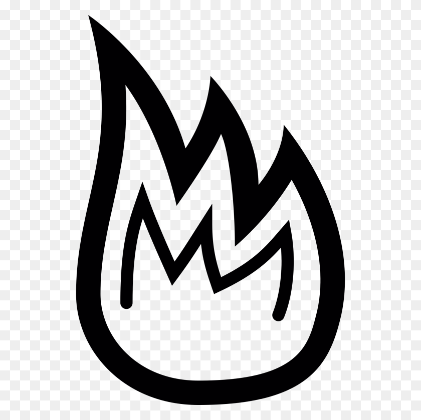 2000x2000 Linecons Flame - Flame Black And White Clipart